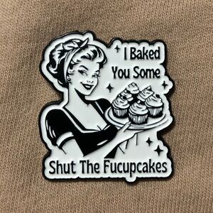 Retro Style Cupcake Enamel Pin